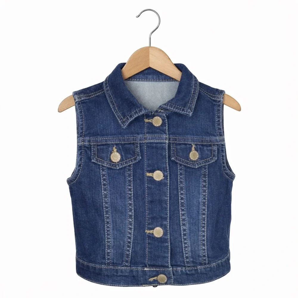 Cat & Jack Denim Jean Vest. Size 5t. Great Condition. Blue Denim Staple Basic